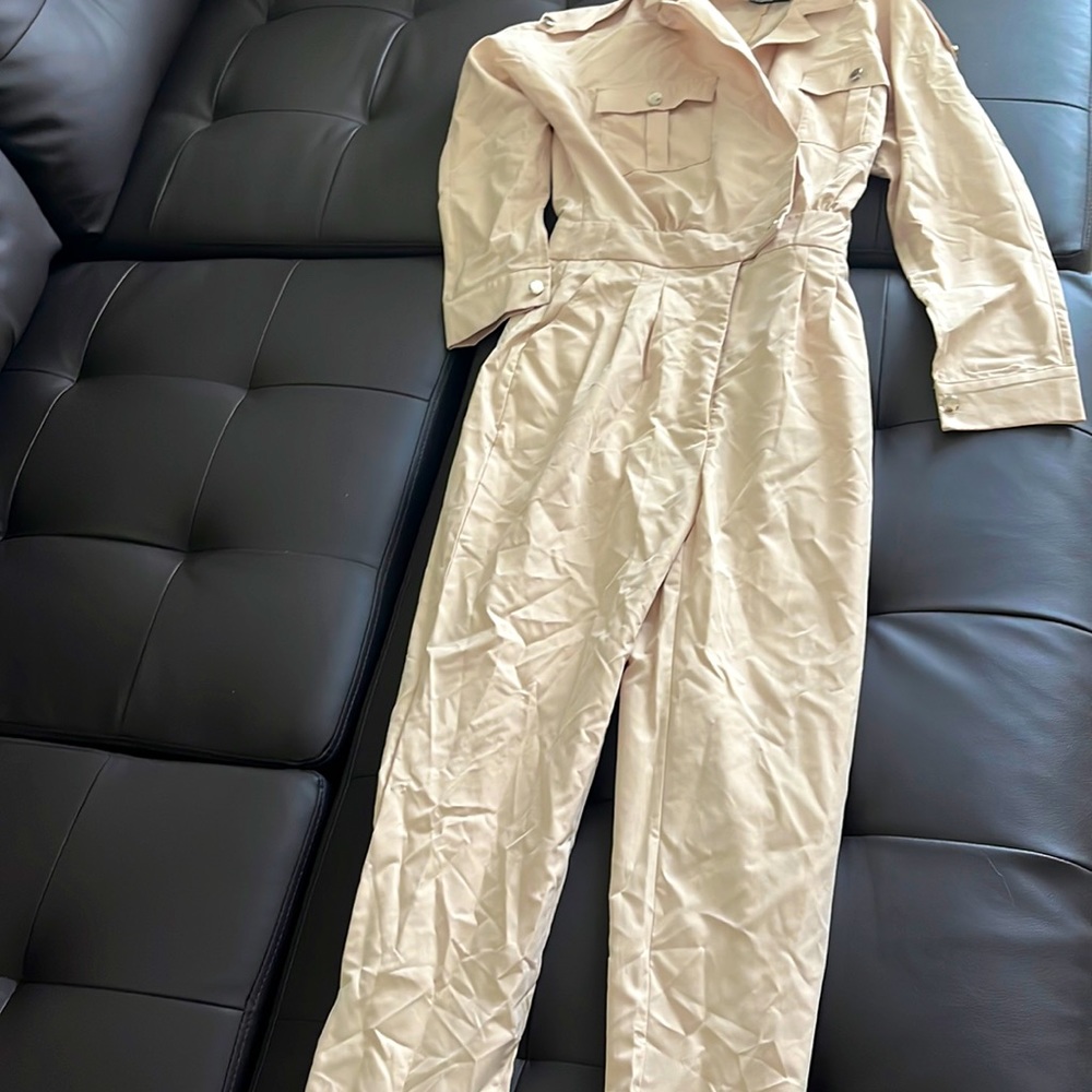 Jumpsuit, beige, Longsleeve, brand new